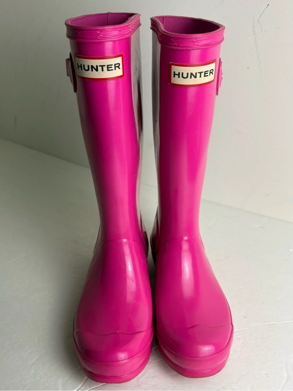 Hunter Original Gloss Girls Rain Boot Pink size US 2 EU33